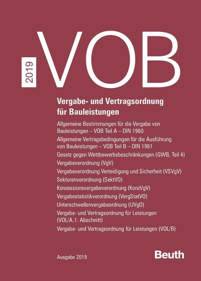 Buchcover: VOB Zusatzband 2019