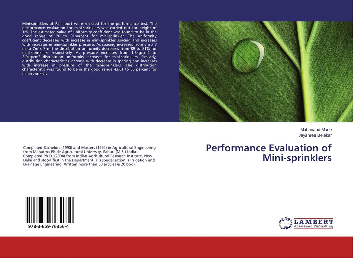 Buchcover: Performance Evaluation of Mini-sprinklers