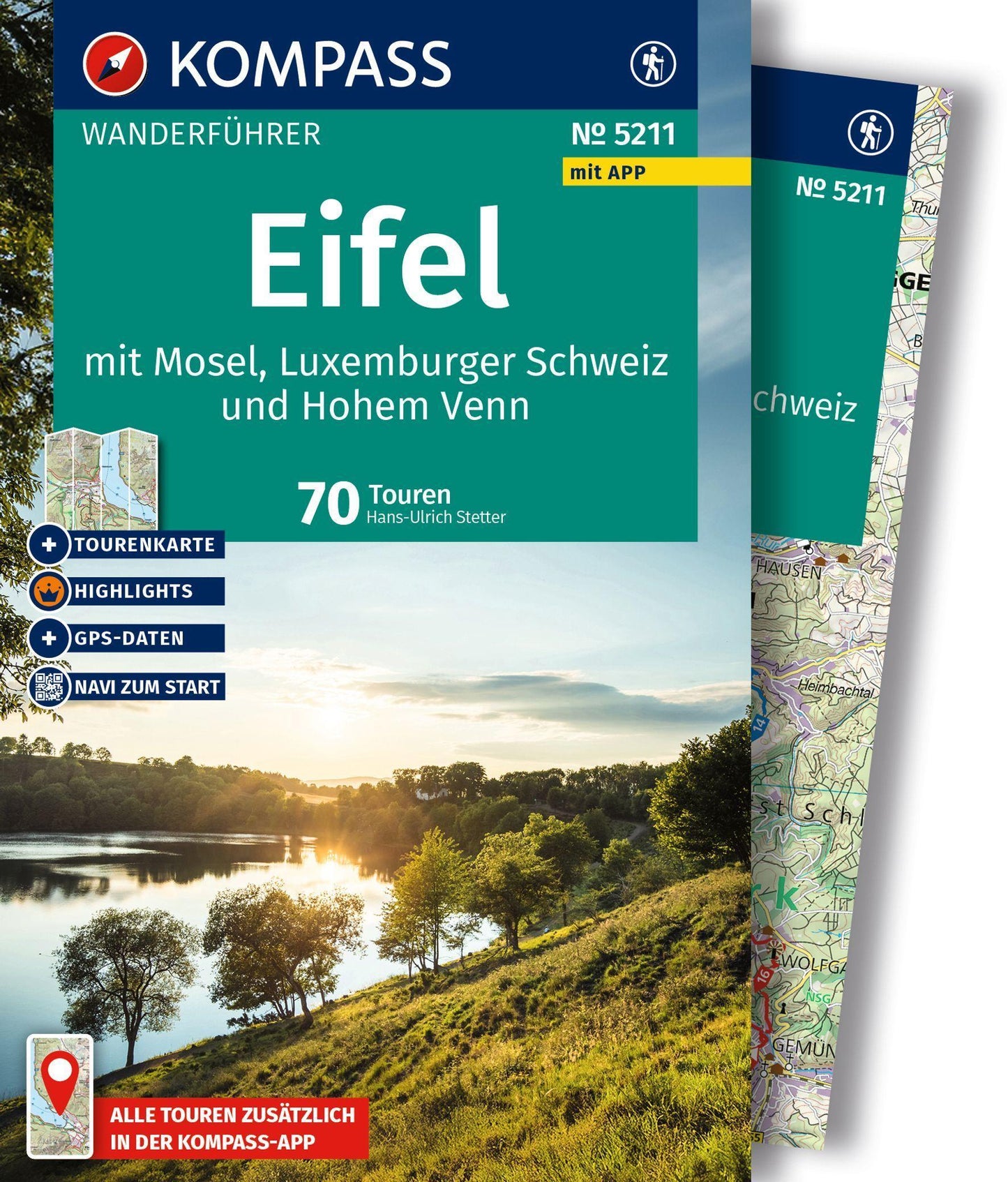 KOMPASS Wanderführer Eifel mit Mosel, Luxemburger Schweiz und Hohem Venn, 70 Touren mit Ex