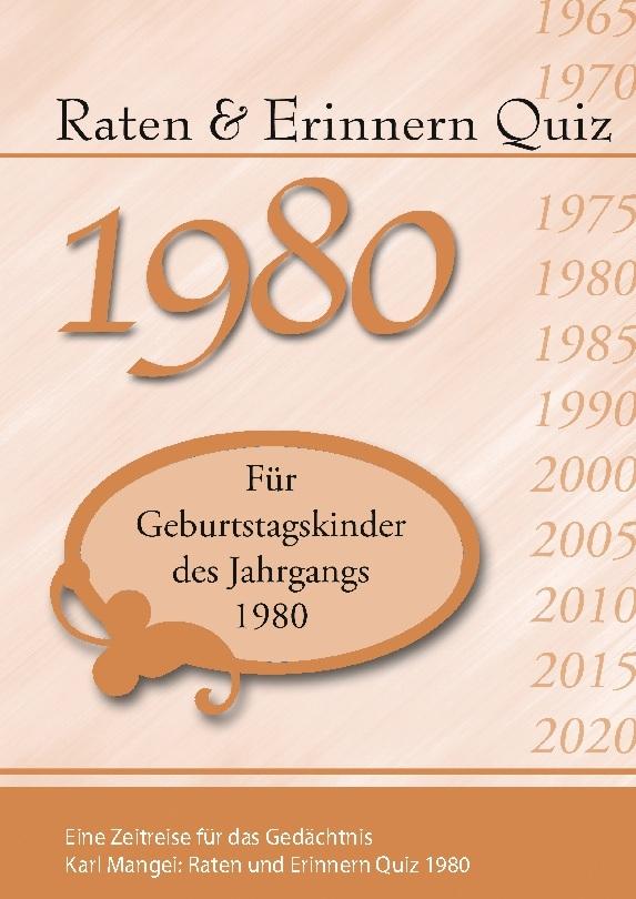 Buchcover: Raten und Erinnern Quiz 1980
