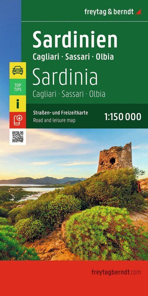 Sardinien, Straßen- und Freizeitkarte 1:150.000, freytag & berndt