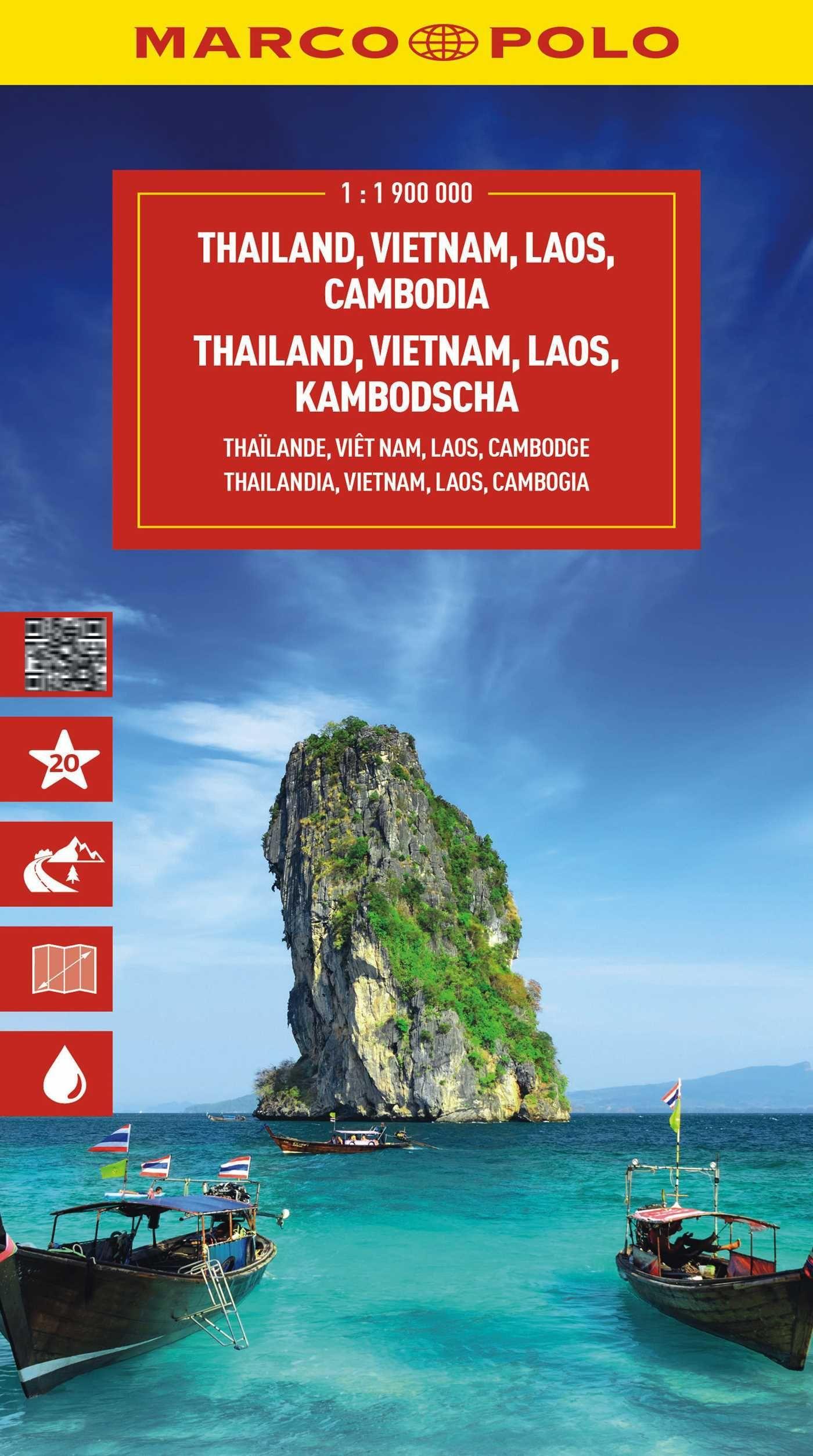 MARCO POLO Reisekarte Thailand, Vietnam 1:1,9 Mio.