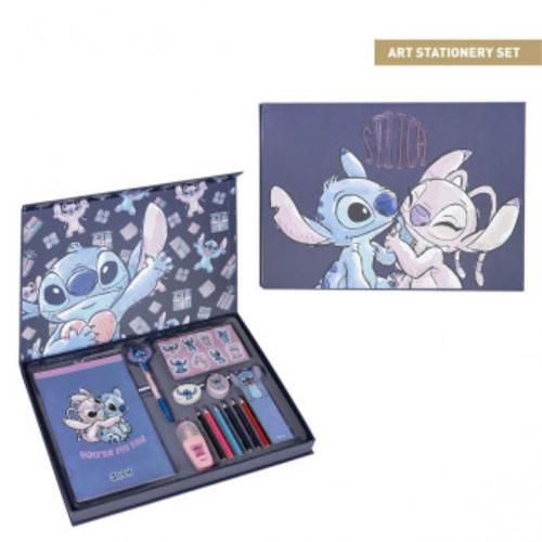 STITCH - Briefpapier-Set, blau