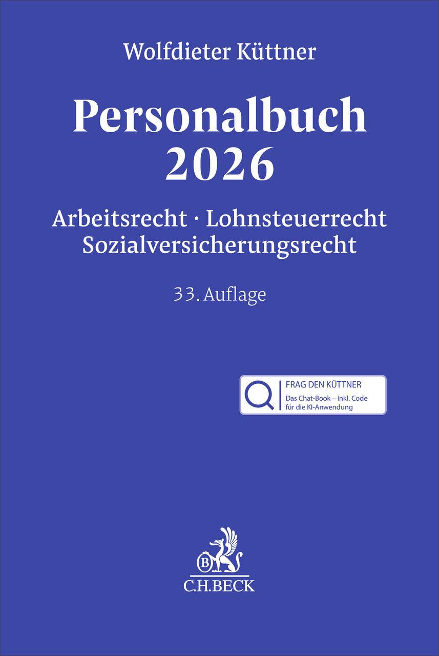 Personalbuch 2026 Chat-Book: Arbeitsrecht, Lohnsteuerrecht, Sozialversicherungsrecht - Buch inkl. KI-Anwendung FRAG DEN KÜTTNER