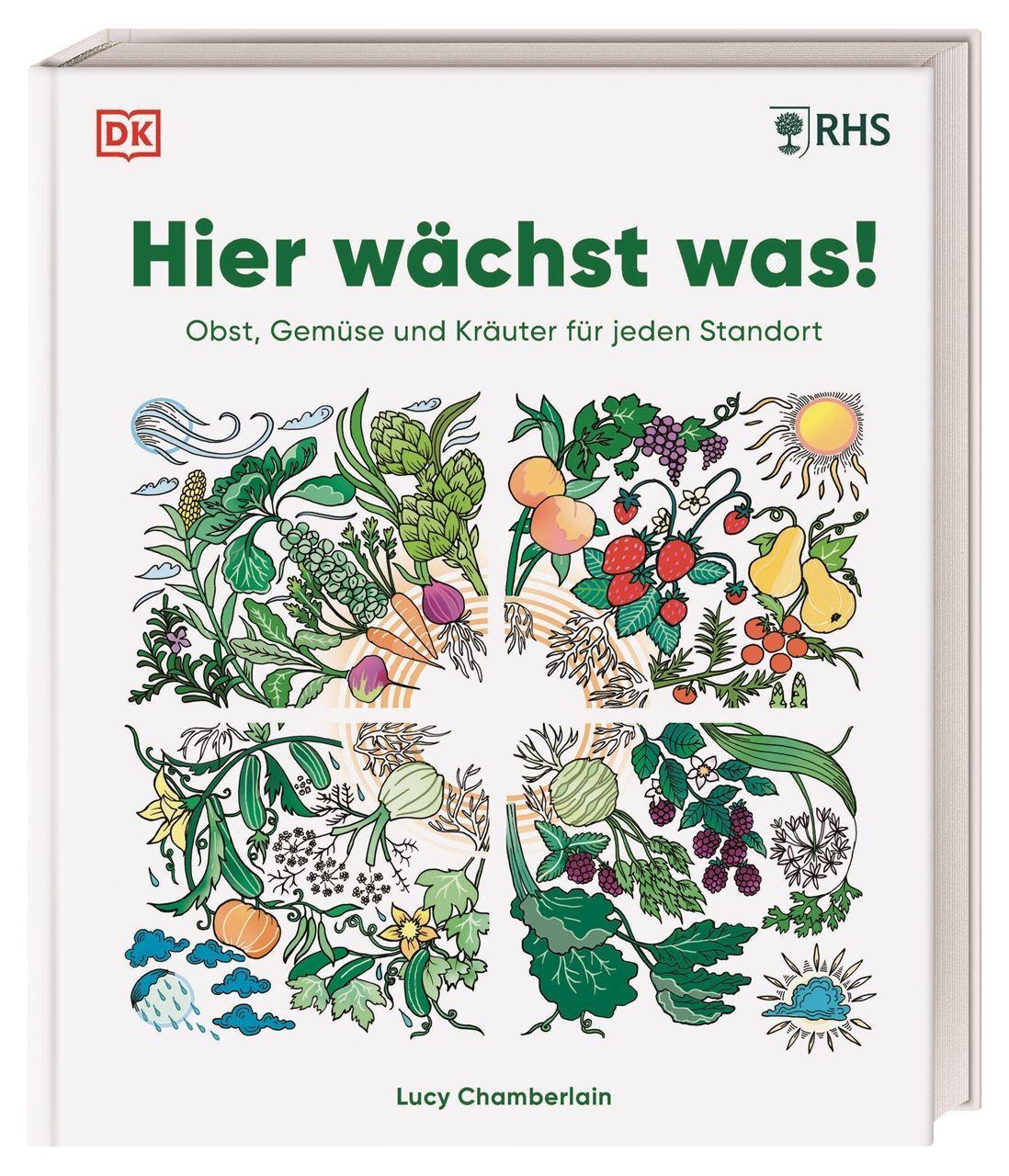 Hier wächst was!: Obst, Gemüse und Kräuter für jeden Standort. Über 150 Pflanzen für 8 Zonen. Optimale Anbauplanung für jeden Küchengarten