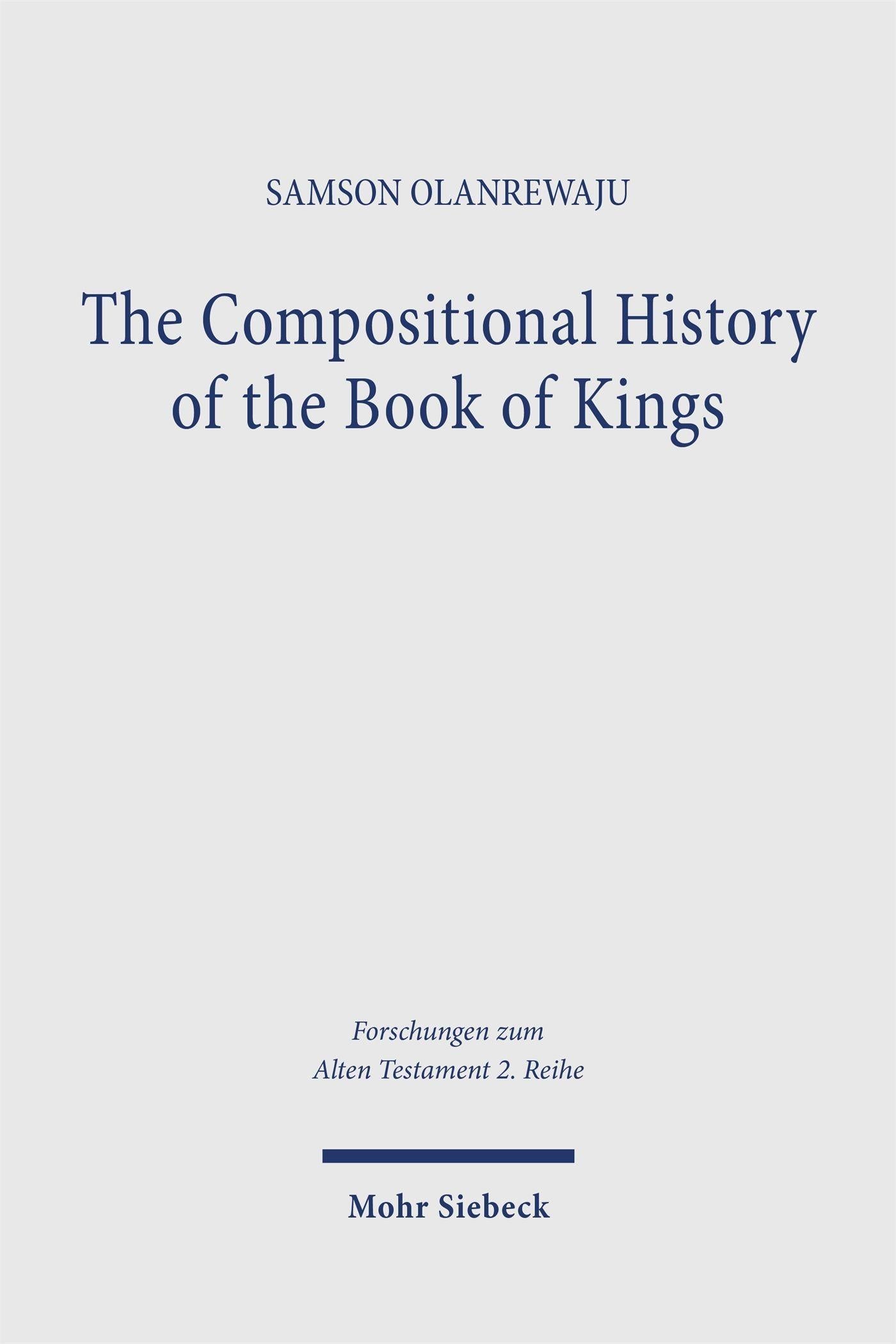 The Compositional History of the Book of Kings
