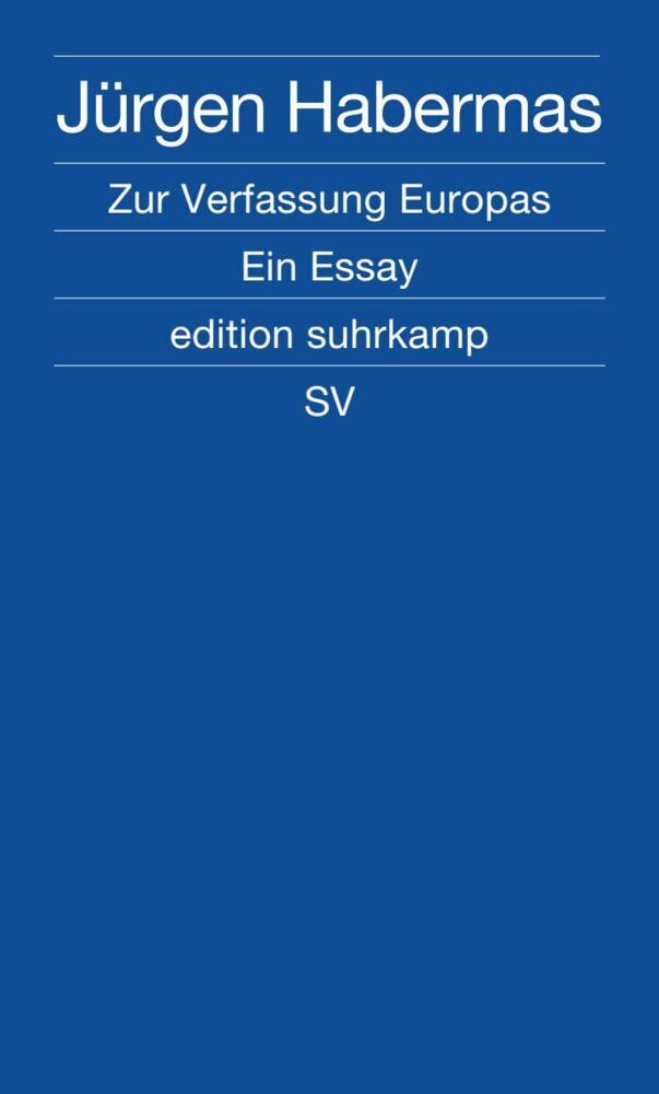 Buchcover: Zur Verfassung Europas