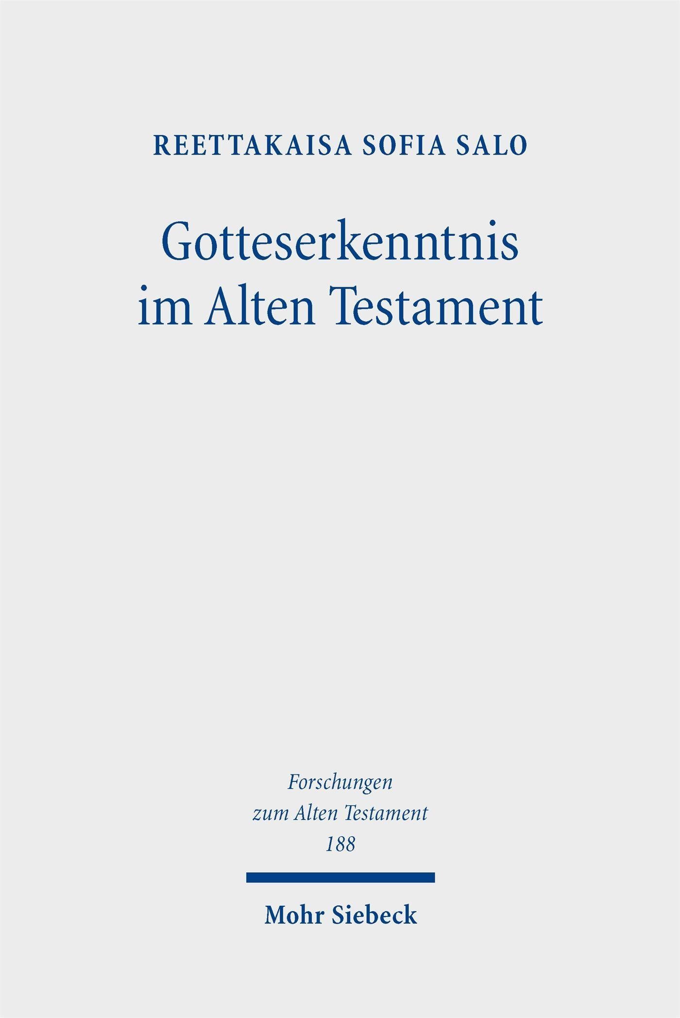 Gotteserkenntnis im Alten Testament
