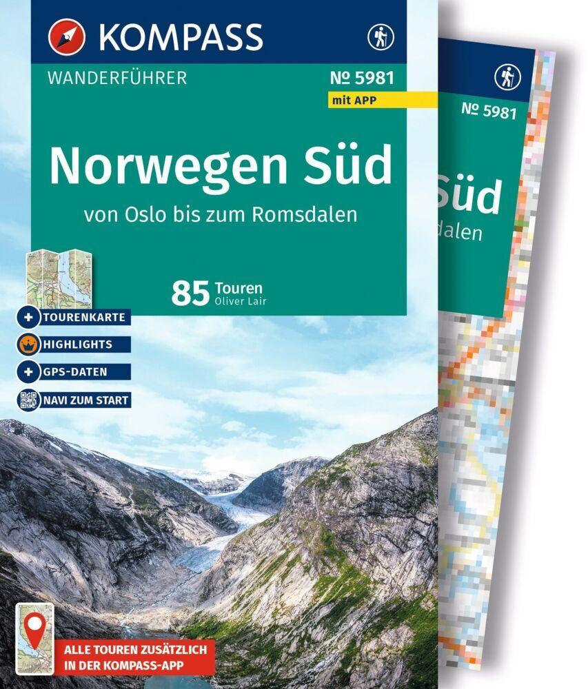 KOMPASS Wanderführer Norwegen Süd, von Oslo bis zum Romsdalen, 85 Touren mit Extra-Tourenkarte
