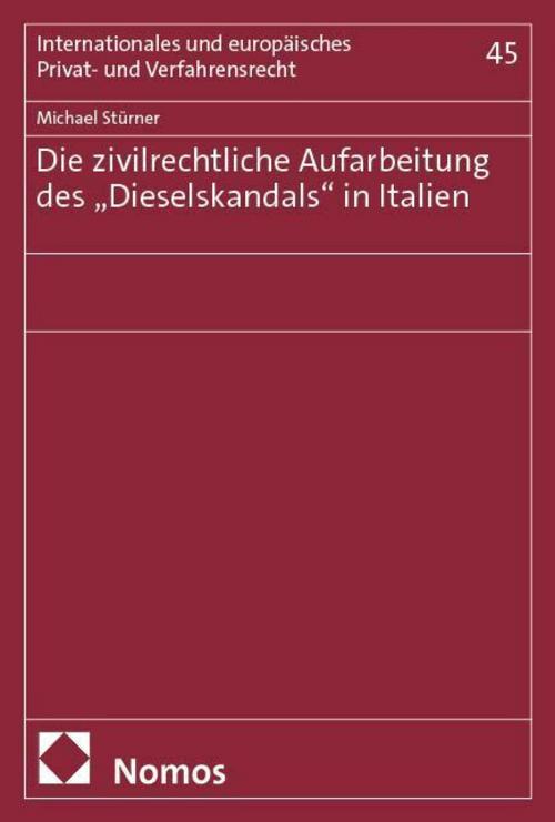 Die zivilrechtliche Aufarbeitung des \"Dieselskandals\" in Italien