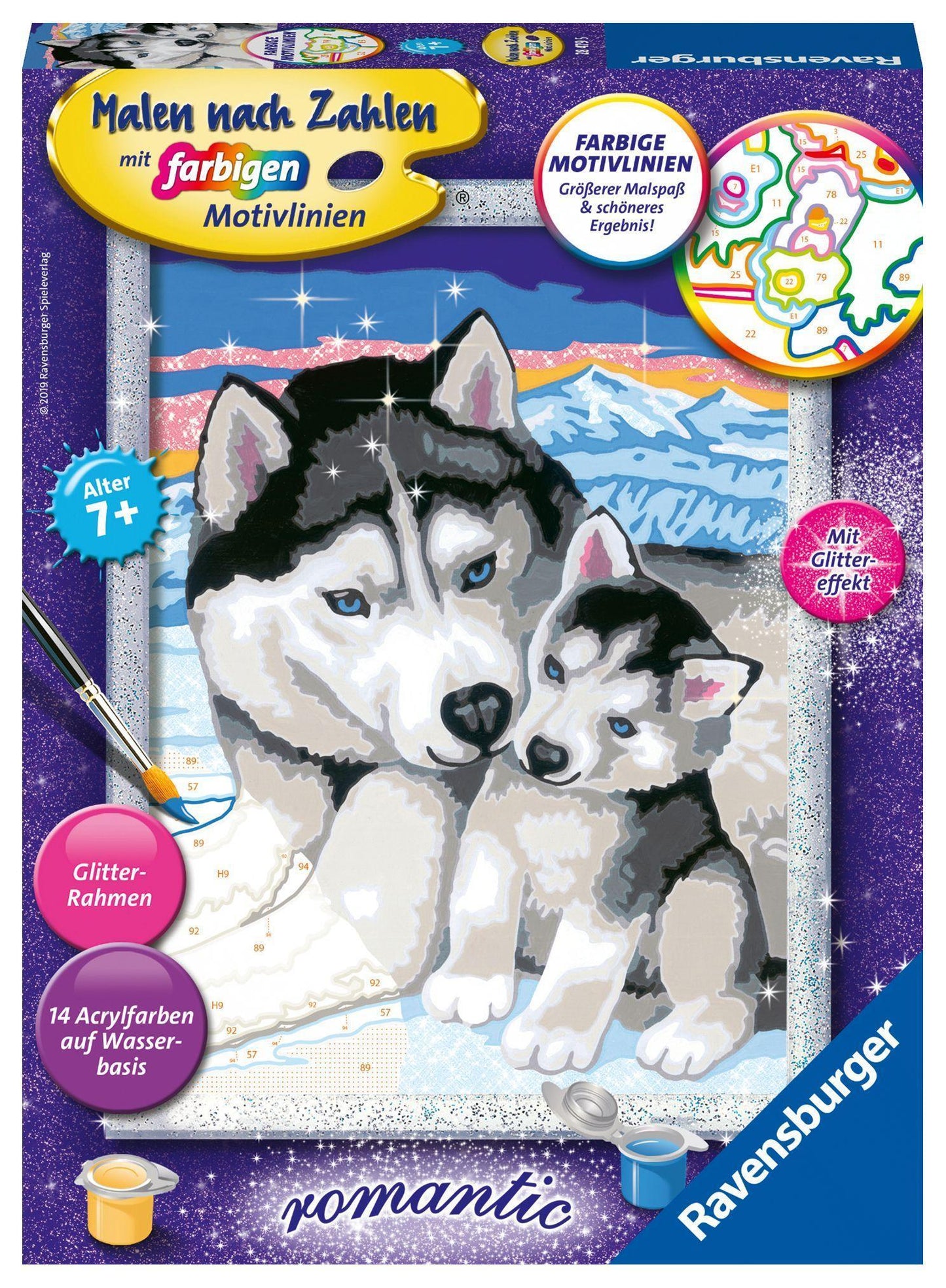 Malen nach Zahlen CreArt - Husky Kuss