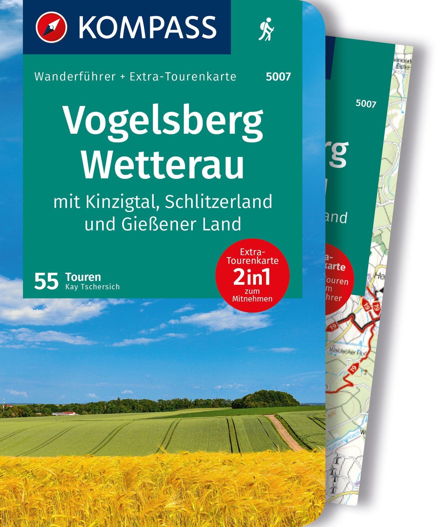 KOMPASS Wanderführer Vogelsberg-Wetterau, 55 Touren mit Extra-Tourenkarte