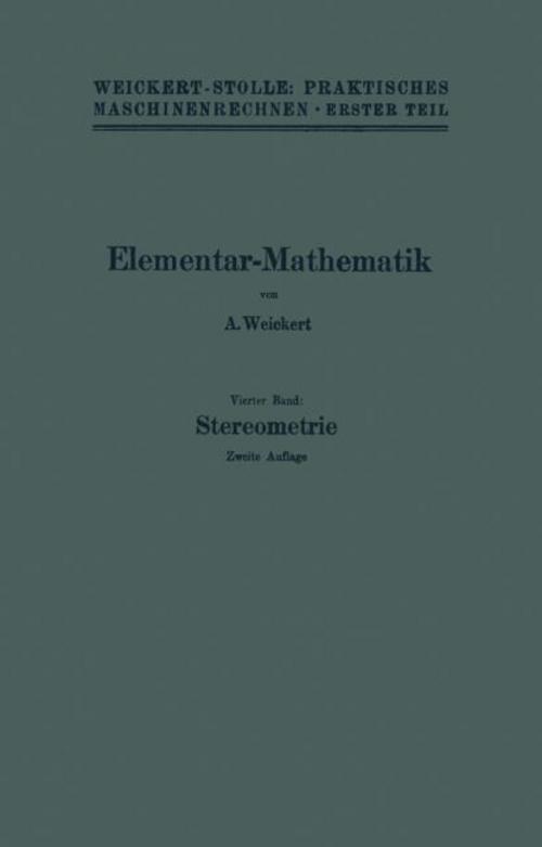 Buchcover: Elementar-Mathematik