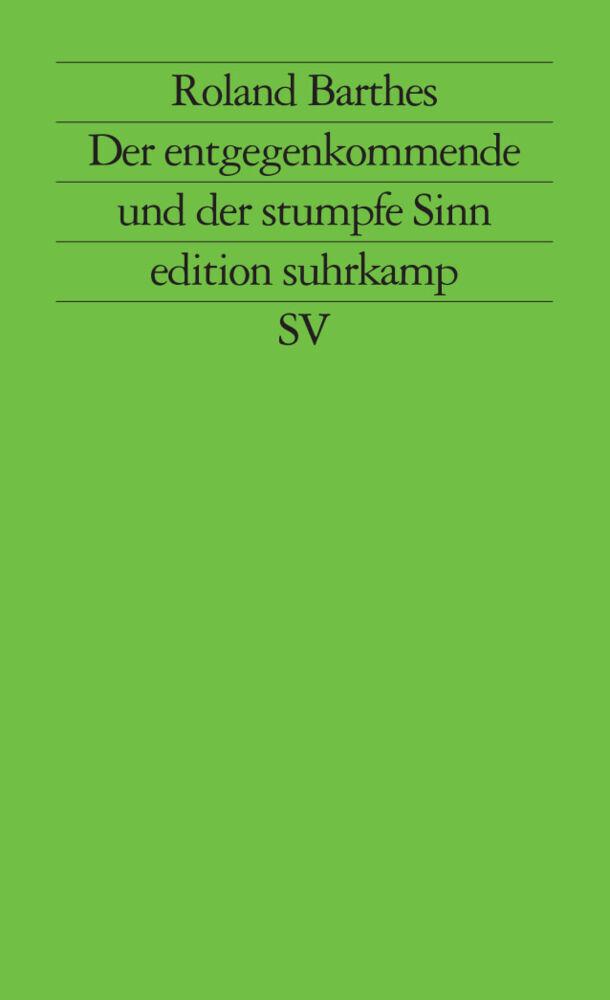 Buchcover: Der entgegenkommende und der stumpfe Sinn