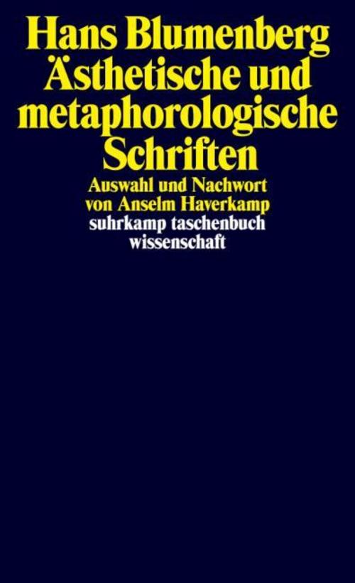Buchcover: Ästhetische und metaphorologische Schriften