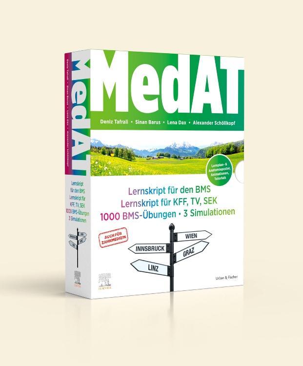 MedAT Kompendium - Lernskript für den BMS, Lernskript für KFF, TV, SEK, BMS-Übungen, Simulationen im Schuber