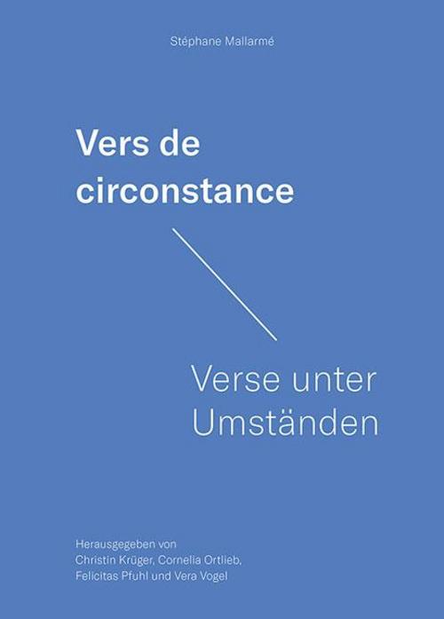 Buchcover: Stéphane Mallarmé. Vers de circonstance - Verse unter Umständen