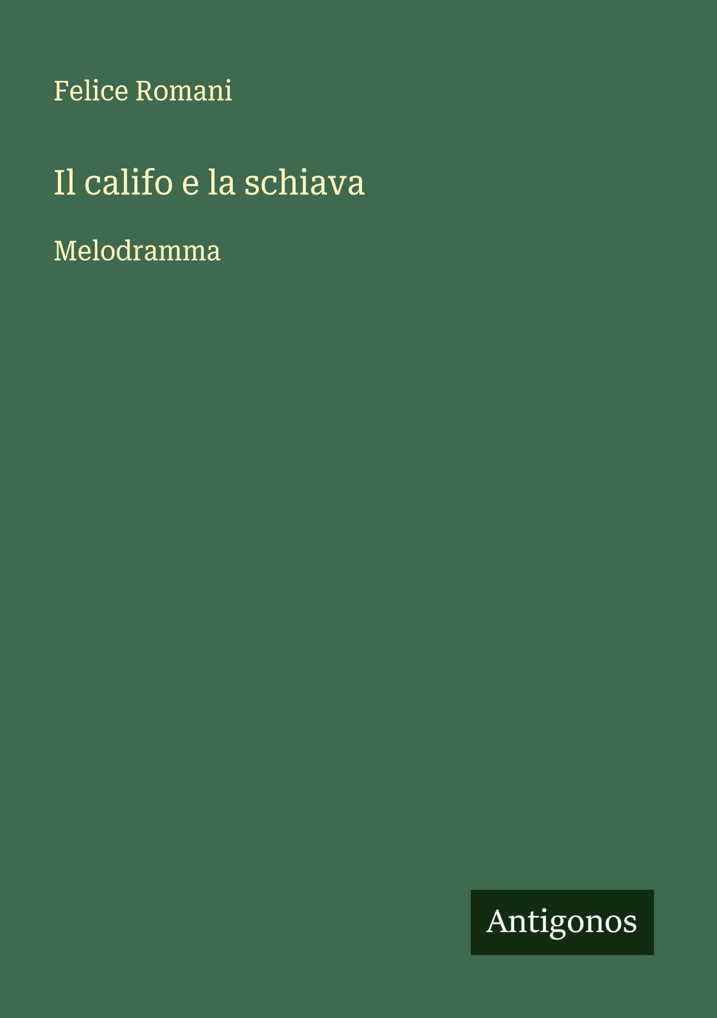 Il califo e la schiava