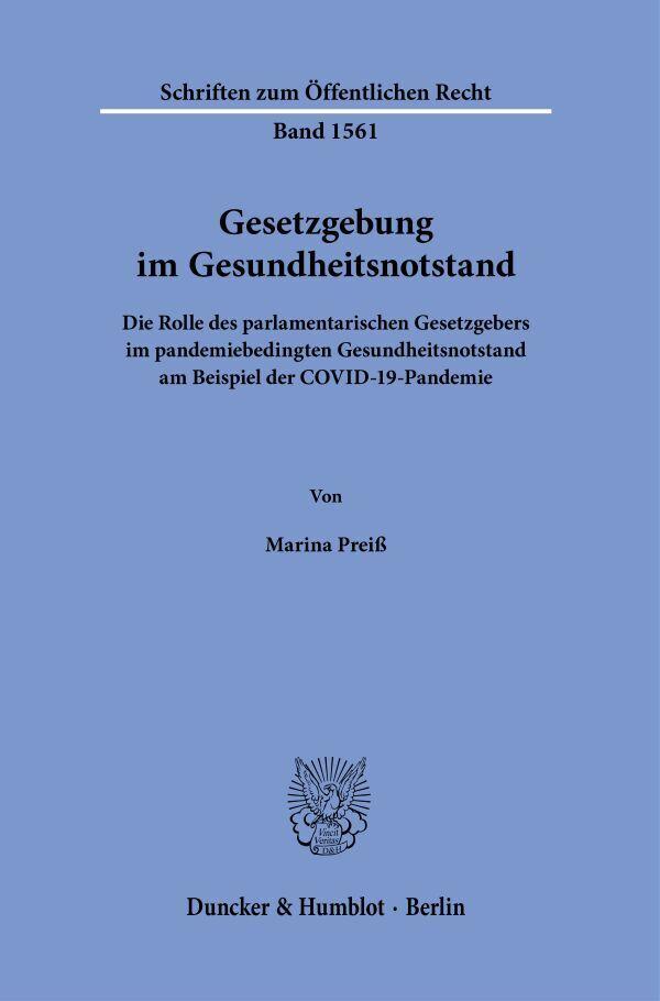 Gesetzgebung im Gesundheitsnotstand