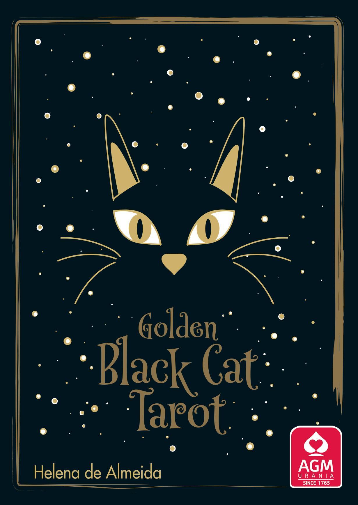 Buchcover: Golden Black Cat Tarot - High quality slip lid box with gold foil