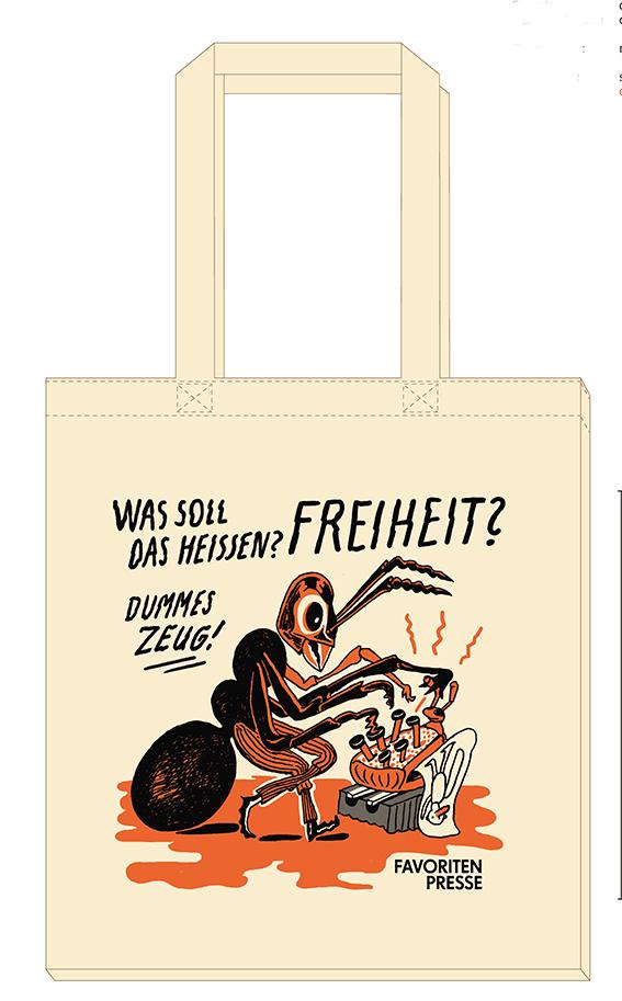 Buchcover: Künstlertasche \"Aus dem Tagebuch einer Ameise\"