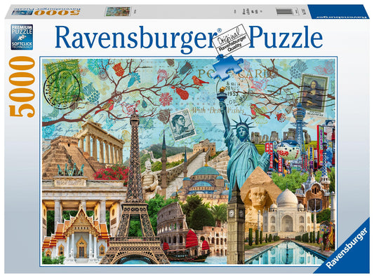 Erwachsenenpuzzle 5000 Teile - Großstadt-Collage