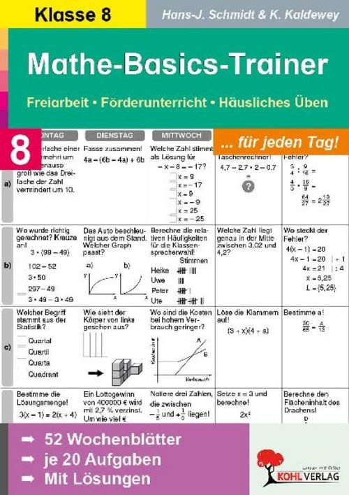 Mathe-Basics-Trainer / 8. Schuljahr Grundlagentraining für jeden Tag!