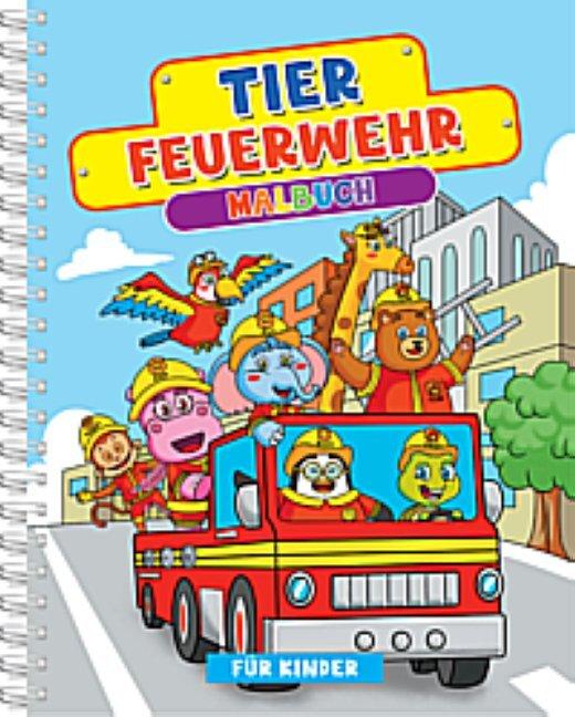 Buchcover: Tier-Feuerwehr-Malbuch ab 4 Jahren