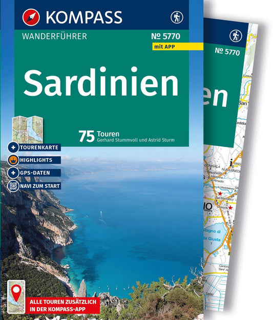 KOMPASS Wanderführer Sardinien, 75 Touren mit Extra-Tourenkarte