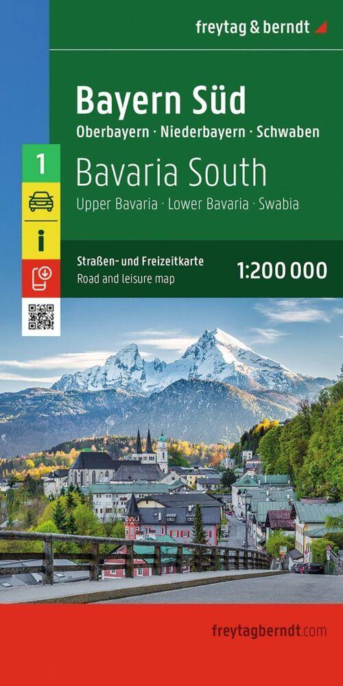 Bayern Süd, Straßen- und Freizeitkarte 1:200.000, freytag & berndt