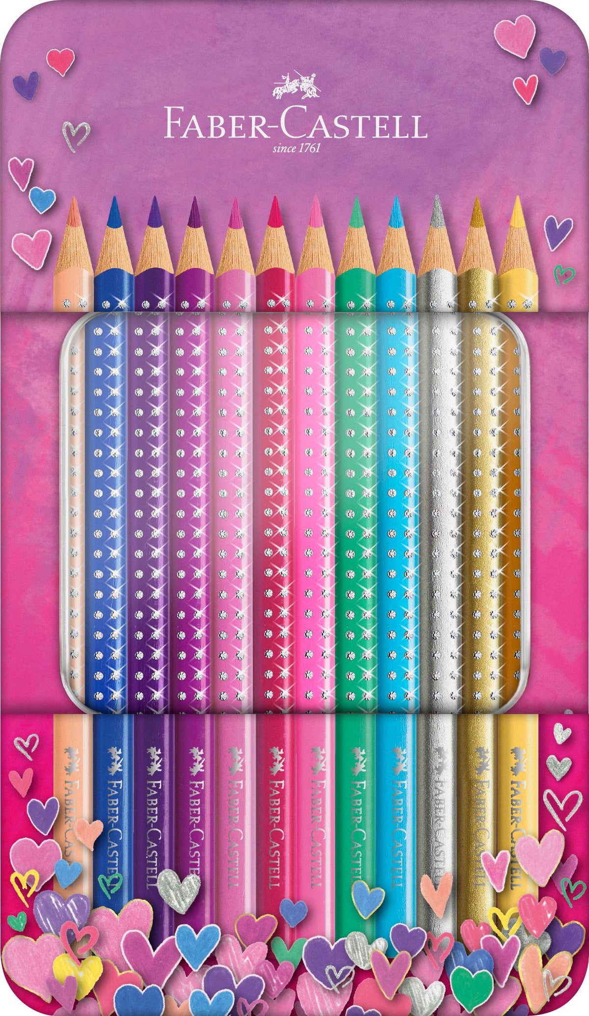 Buchcover: Faber-Castell Buntstifte Pinkes Sparkle, 12er Metalletui
