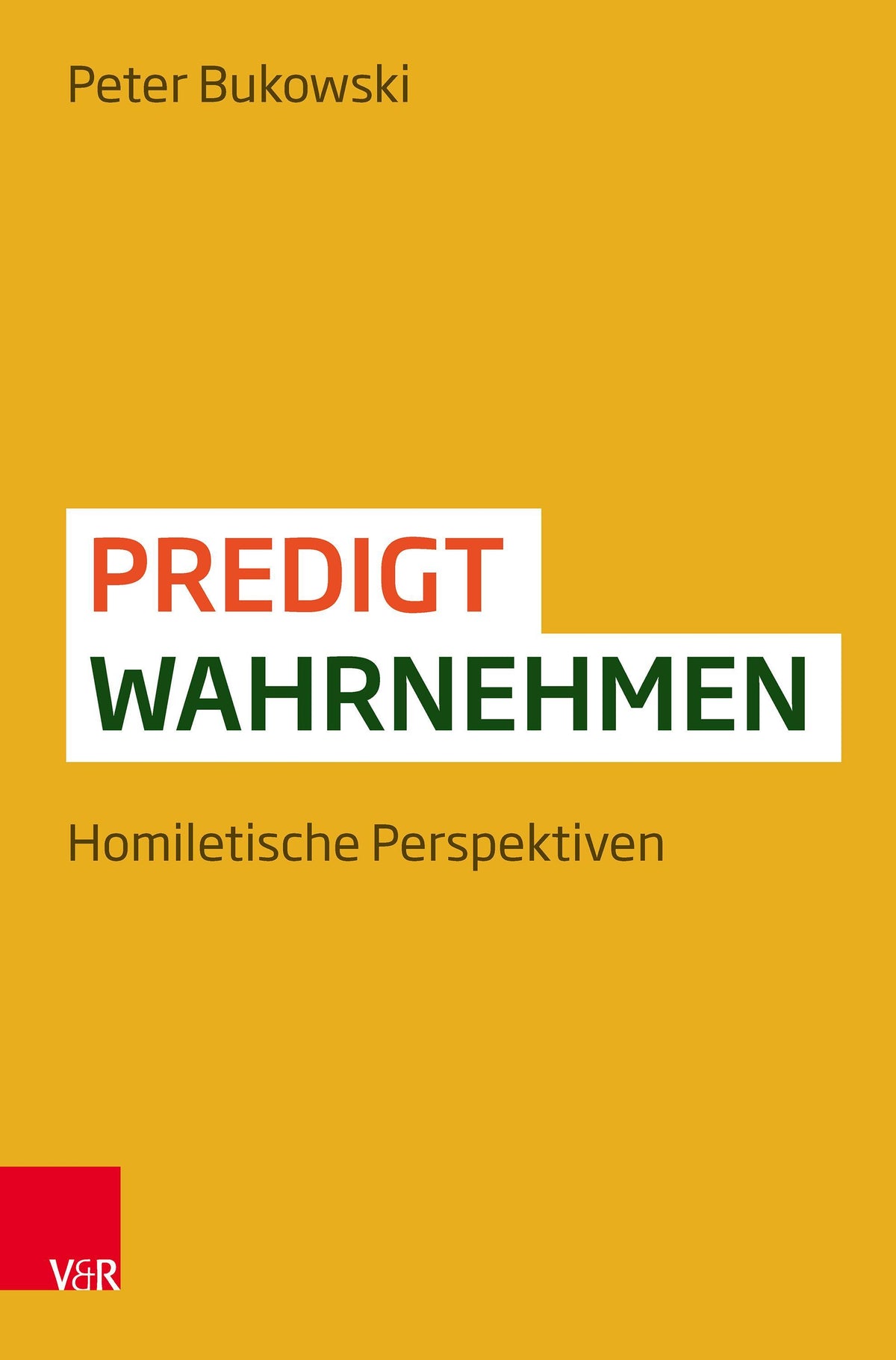 Buchcover: Predigt wahrnehmen