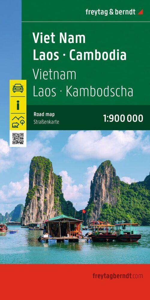 Vietnam - Laos - Kambodscha, Straßenkarte 1:900.000, freytag & berndt