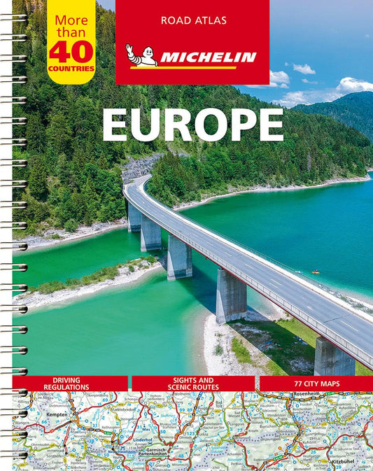 Michelin Straßenatlas Europa mit Spiralbindung