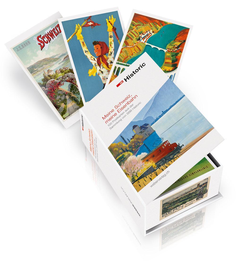 Buchcover: Postkartenbox Meine Schweiz, Meine Eisenbahn