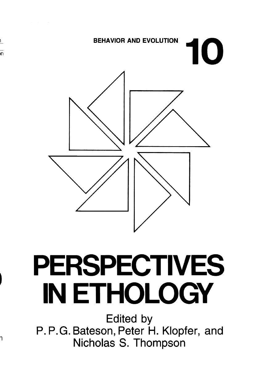 Buchcover: Perspectives in Ethology
