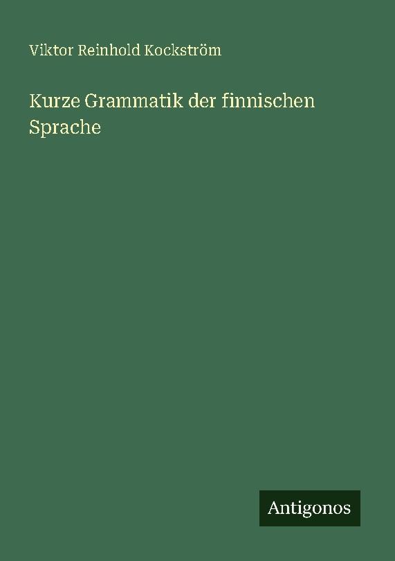 Kurze Grammatik der finnischen Sprache