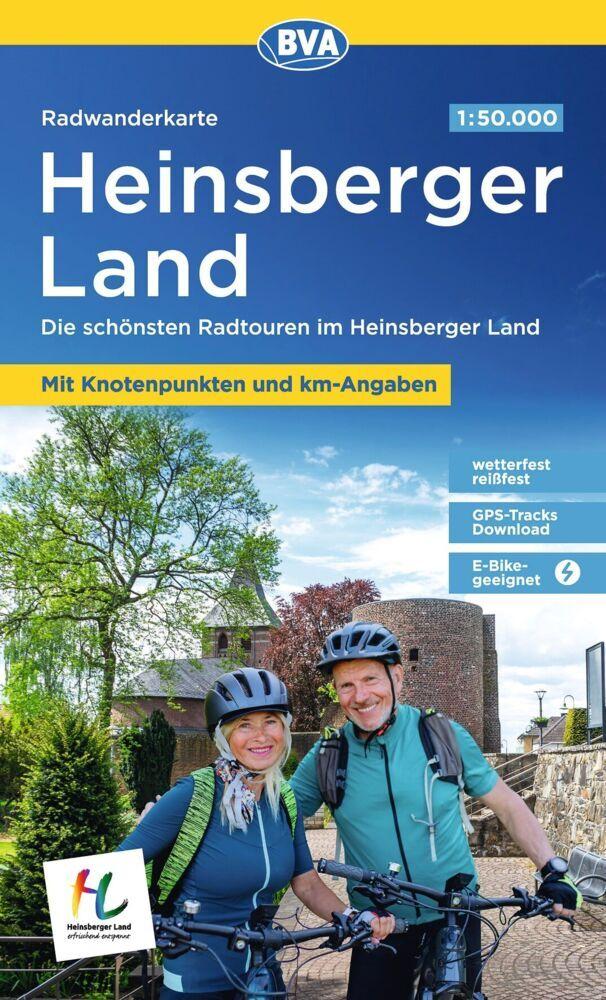 BVA Radwanderkarte Heinsberger Land 1:50.000, mit Knotenpunkten, reiß- und wetterfest, GPS