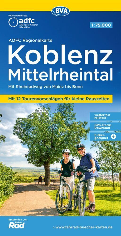BVA ADFC Regionalkarte Koblenz Mittelrheintal 1:75.000