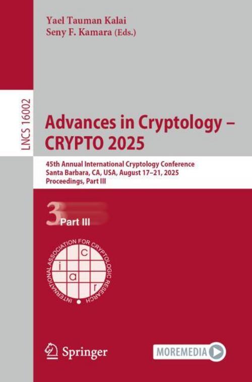 Buchcover: Advances in Cryptology - CRYPTO 2025