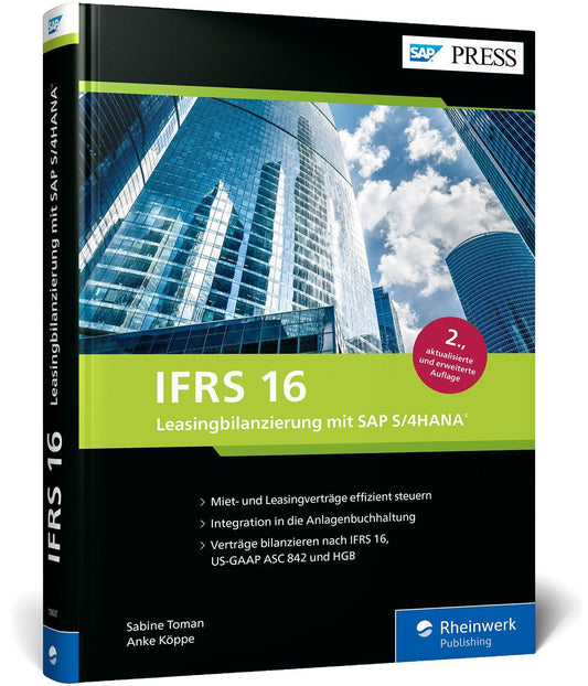 Buchcover: IFRS 16 - Leasingbilanzierung mit SAP S/4HANA