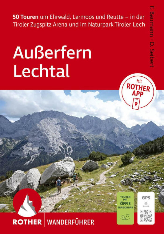 Buchcover: ROTHER Wanderführer Außerfern - Lechtal. 50 Touren um Ehrwald, Lermoos und Reutte - in der Tiroler Zugspitz Arena und im Naturpark Tiroler Lech