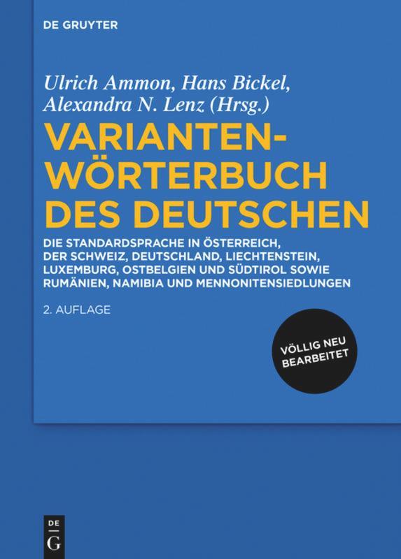 German Dictionary of Regional Language Variants
