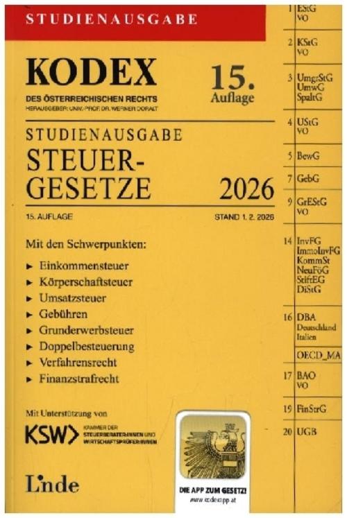 KODEX Studienausgabe Steuergesetze 2026