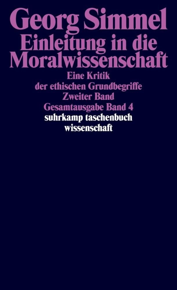 Buchcover: Einleitung in die Moralwissenschaft.Bd.2