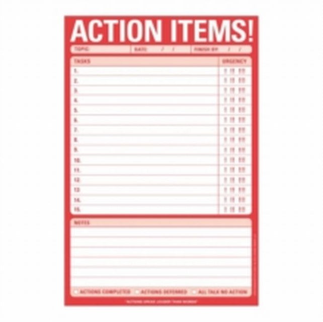 Buchcover: Knock Knock Action Items Pad