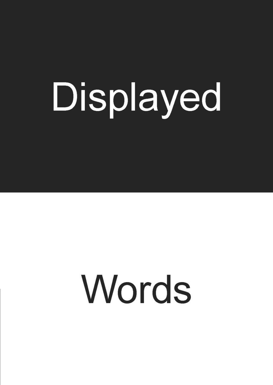 Displayed Words