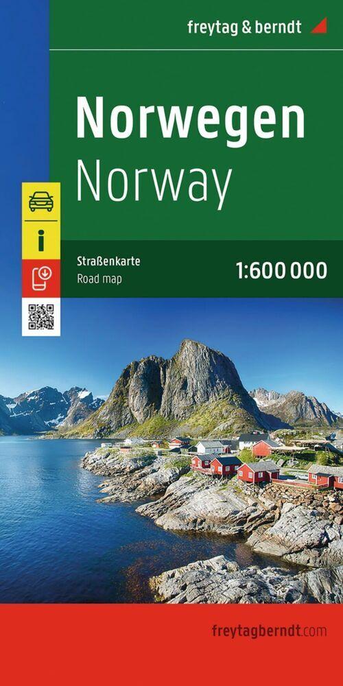 Norwegen, Straßenkarte 1:600.000, freytag & berndt