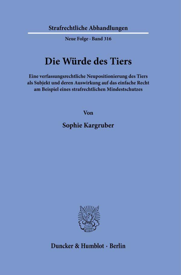 Die Würde des Tiers