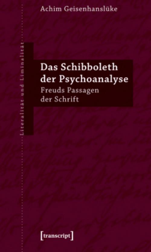Buchcover: Das Schibboleth der Psychoanalyse